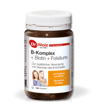 B-КОМПЛЕКС + БИОТИН + ФОЛИЕВАЯ КИСЛОТА / B-KOMPLEX + BIOTIN + FOLSAURE DR. WOLZ, 300 таблеток